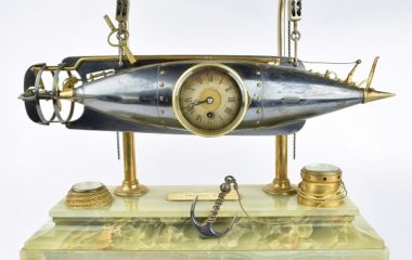 Часы-торпеда. 1897 г., Сталь, латунь, бронза, нефрит